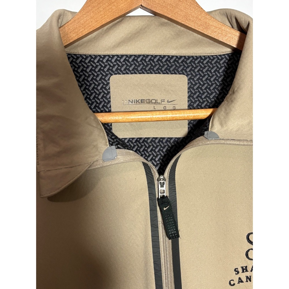 Nike Golf Jacket Mens Large Tan Shady Canyon Full Zip Windbreaker Performance - Picture 3 of 14